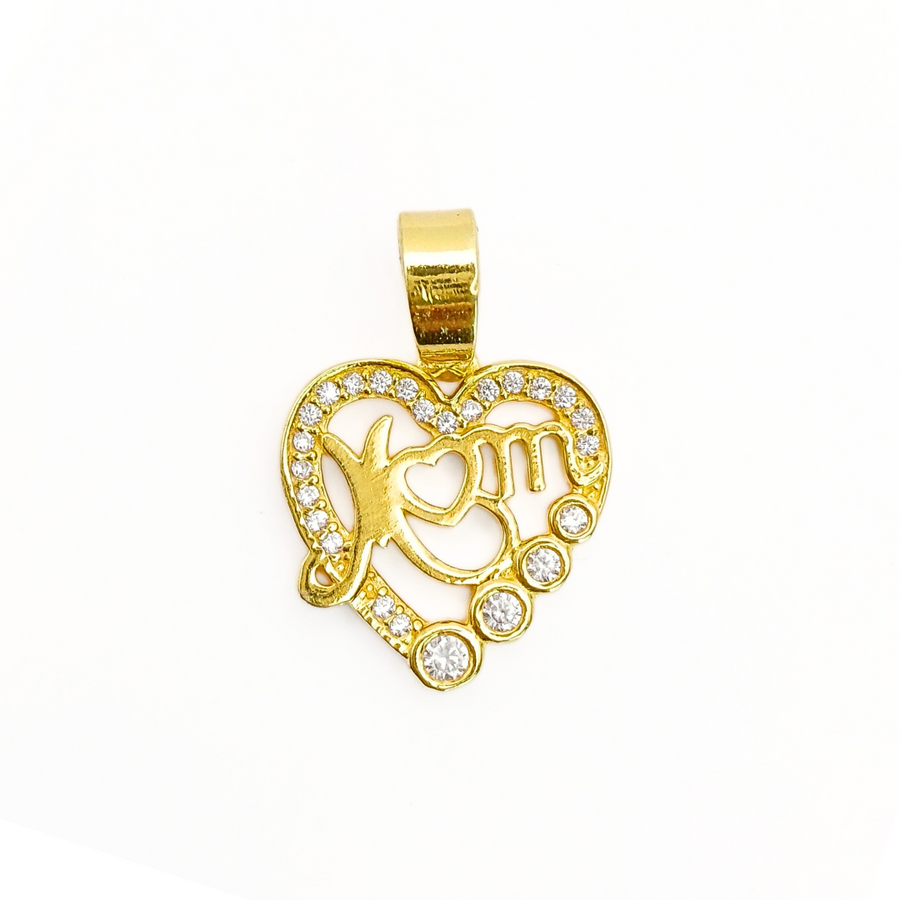 Golden Mom's Love Pendant Free Size