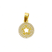 Golden Starry Orbit Pendant Free Size
