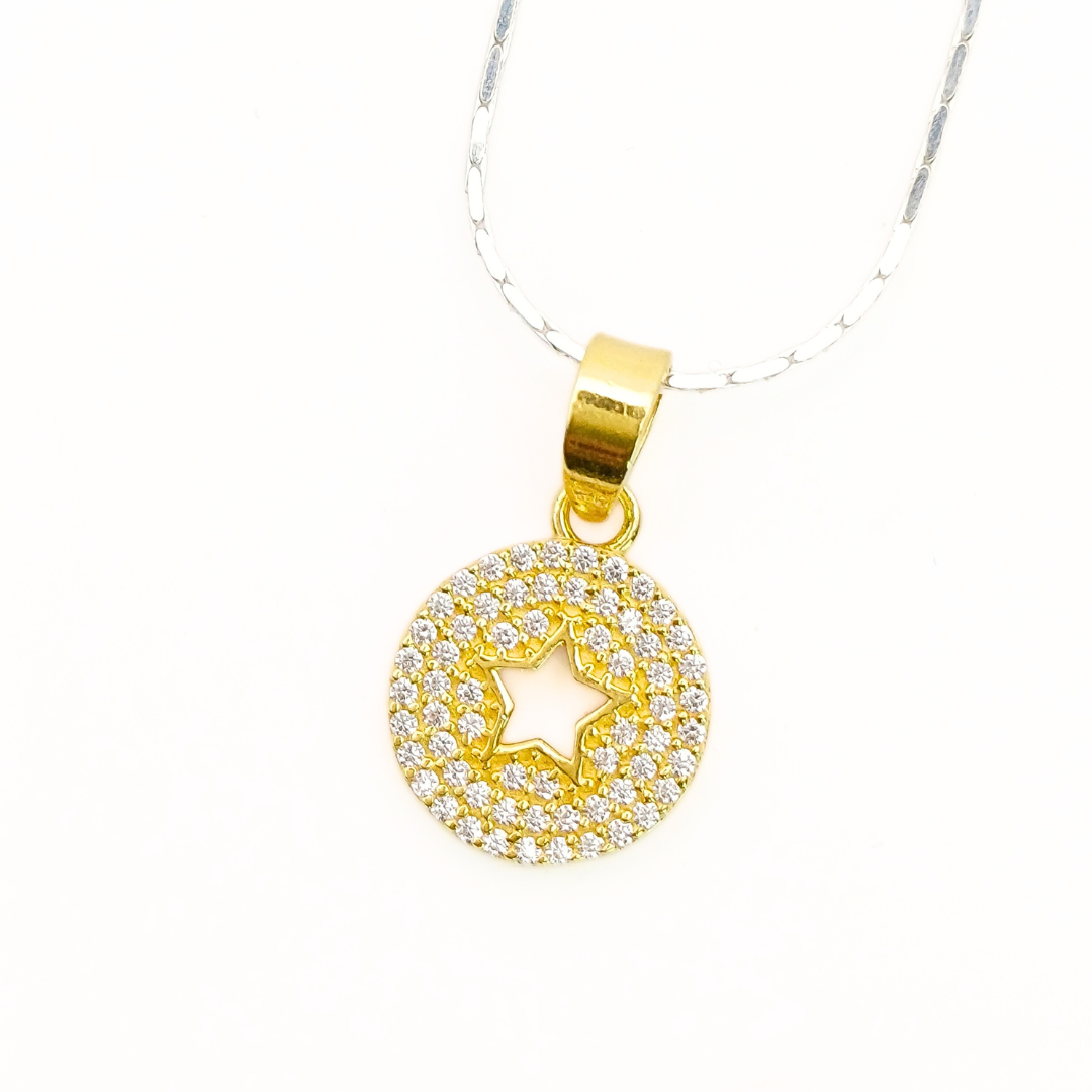 Golden Starry Orbit Pendant 2.09 g