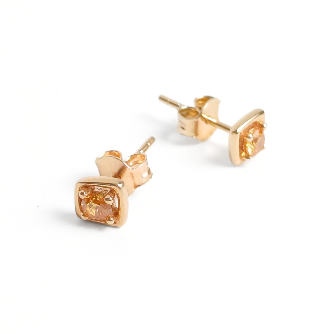 Golden Sunrise Studs Free Size