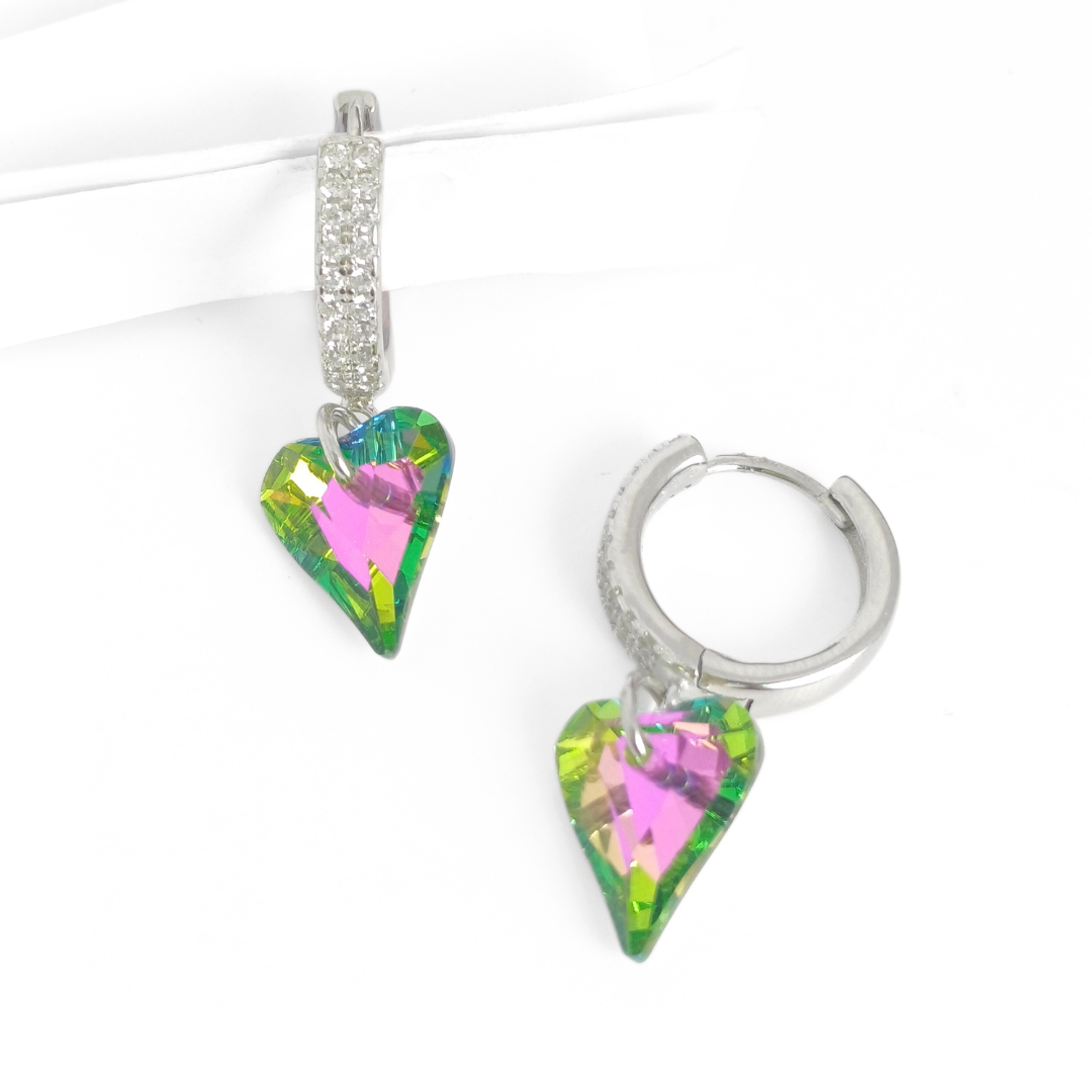 Heart Of Hues Hoop Earrings Free Size