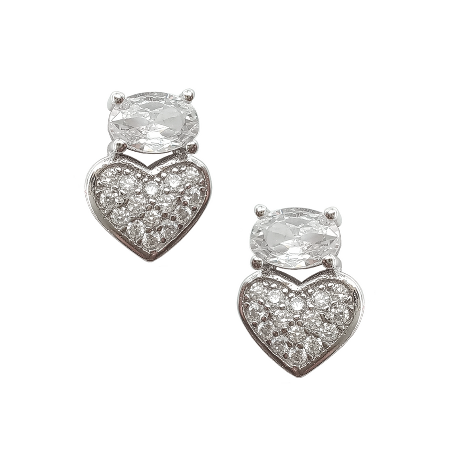 Hearty Drop Studs Free Size