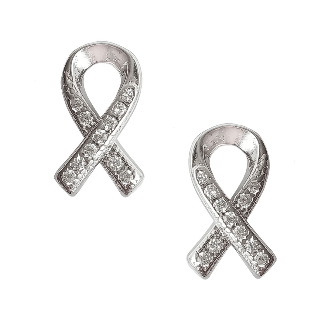 Hope Ribbon Studs Free Size