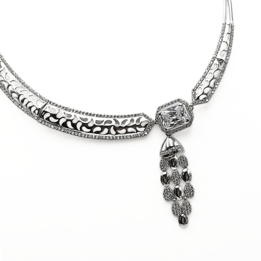 Iced Cascade Necklace Set 23.66 g
