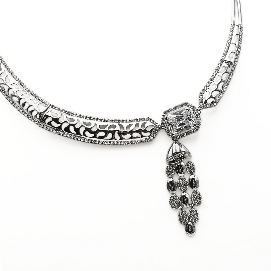 Iced Cascade Necklace Set 23.66 g
