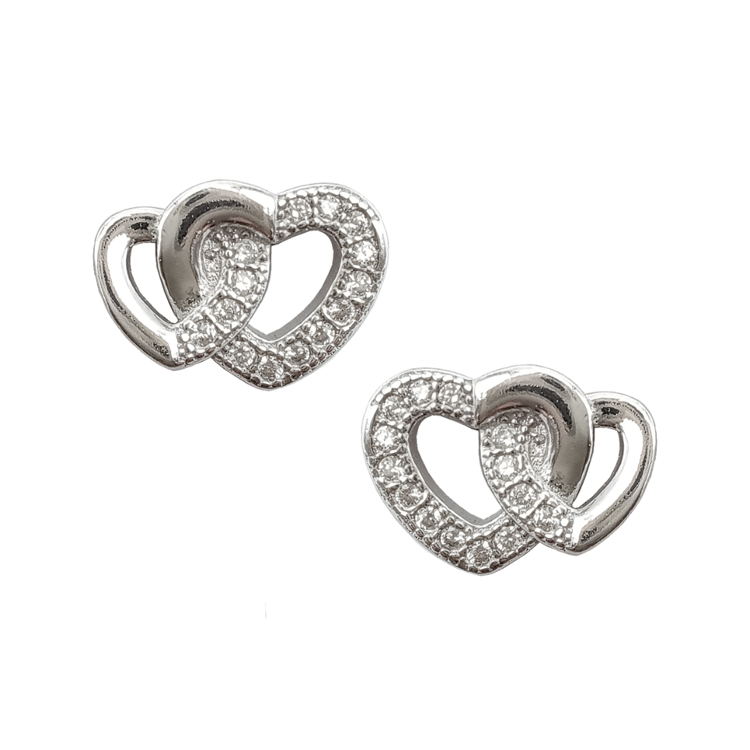 Intertwined Hearts Studs Free Size