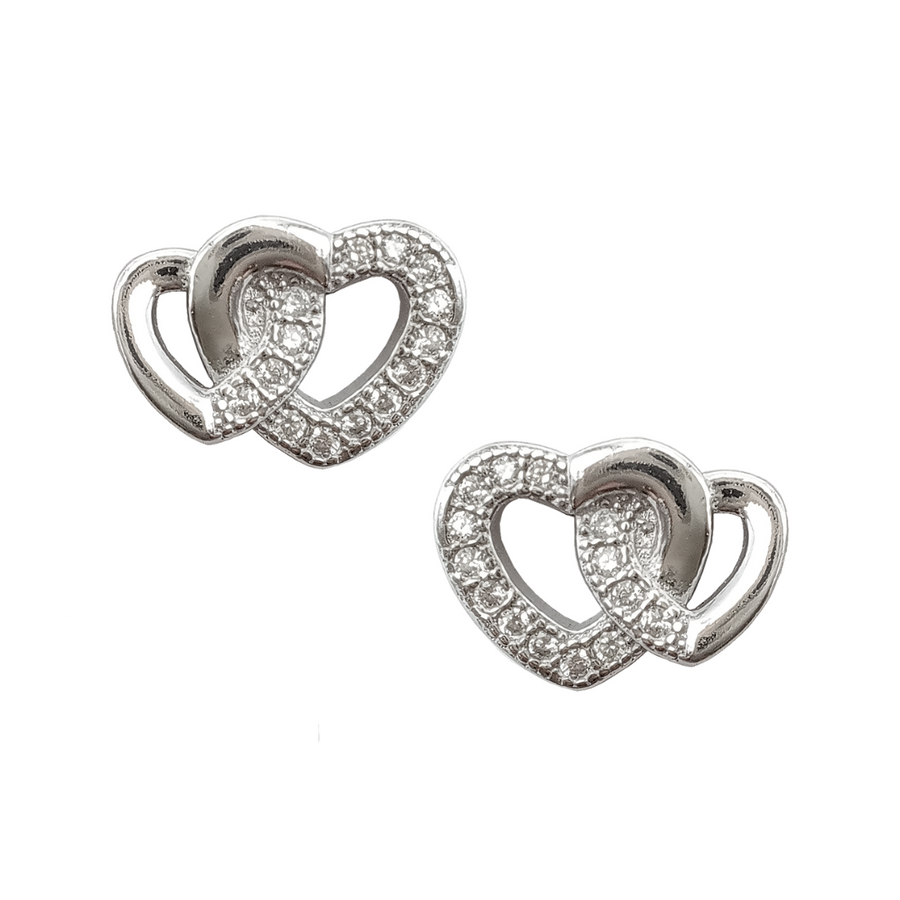 Intertwined Hearts Studs Free Size