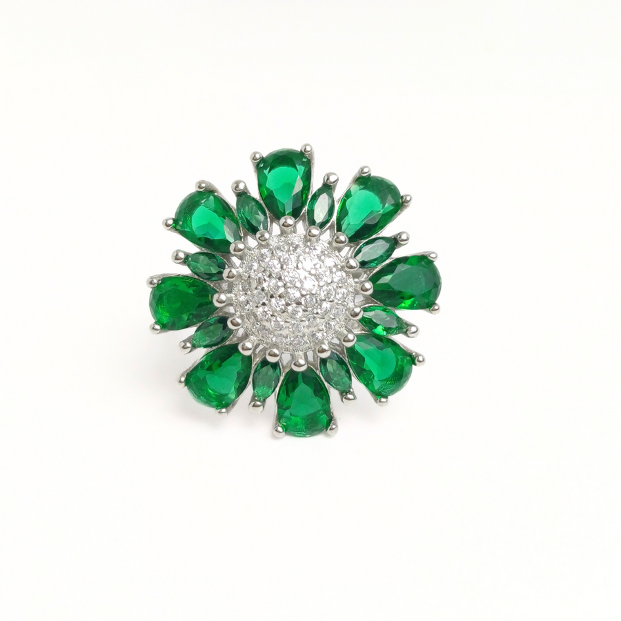 Jade Flower Ring 17 mm / 6.24 g