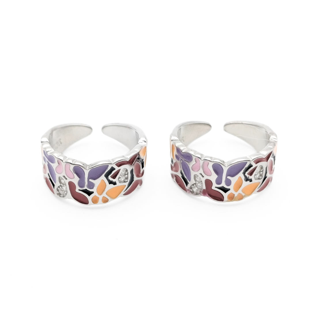 Kaleidoscope Charm Toe Rings FREE Size / 5.09 g