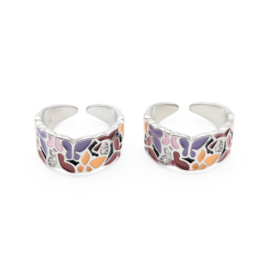 Kaleidoscope Charm Toe Rings FREE Size / 5.09 g