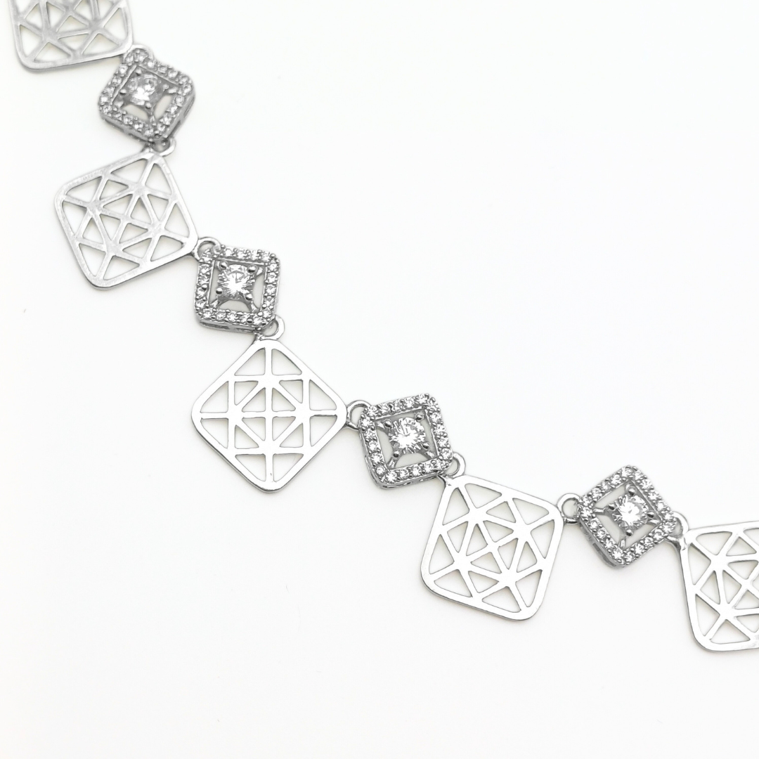Lattice Sparkle Necklace Set 18.16 g