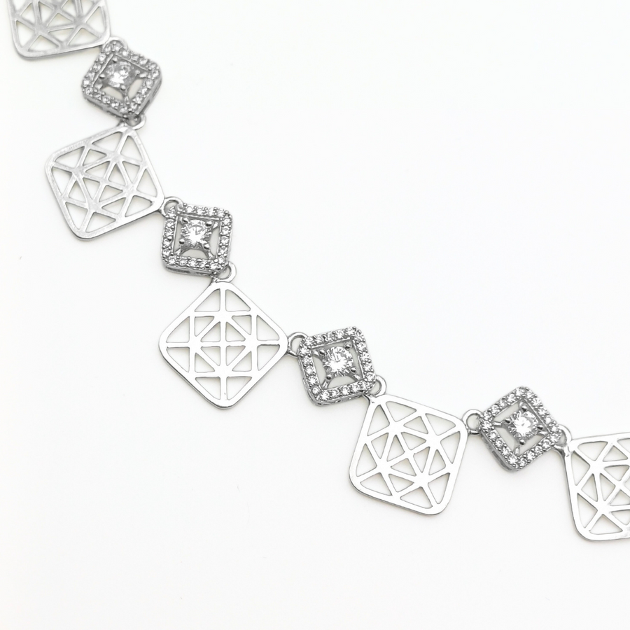 Lattice Sparkle Necklace Set 18.16 g