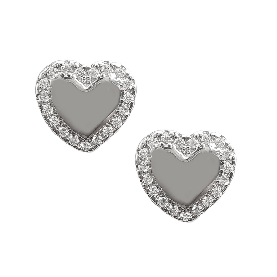 Luminous Heart Studs Free Size