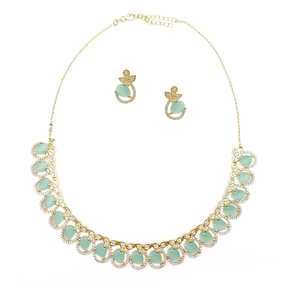 Mint Whisper Necklace Set 47.9 g