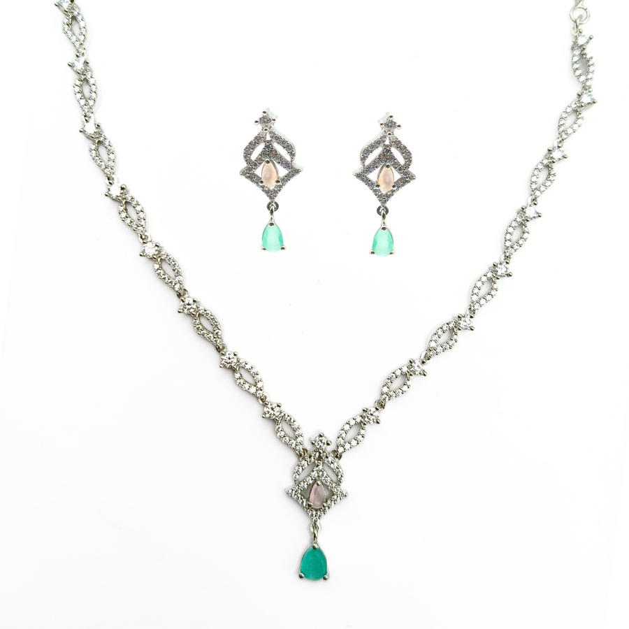 Minty Rose Necklace Set 21.33 g