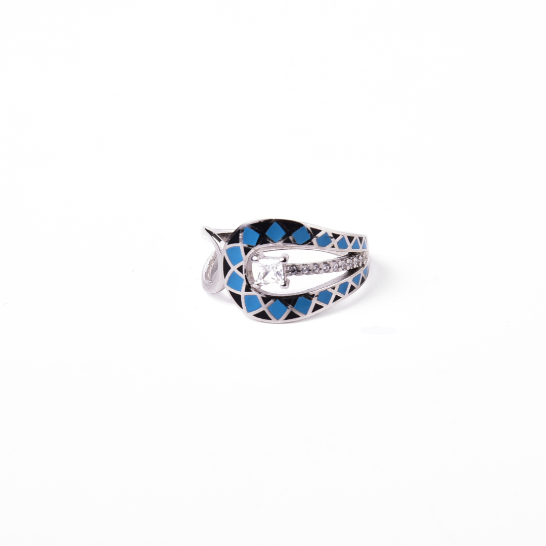 Mosaic Maze Ring 14 mm / 3.13 g