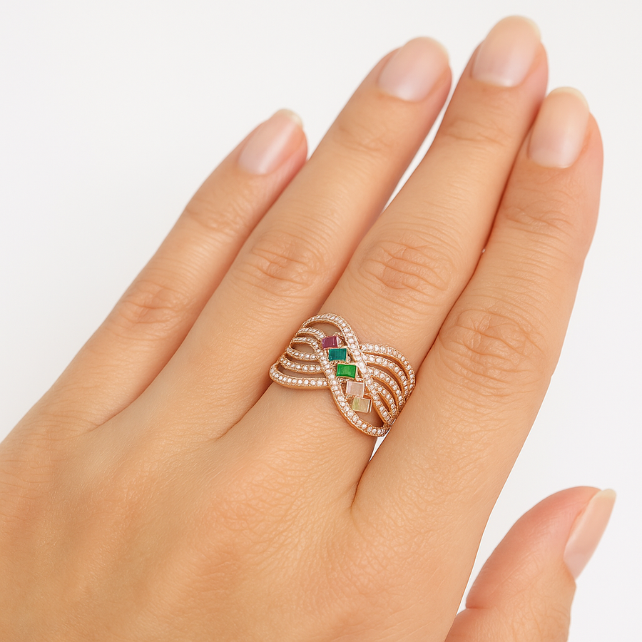 Mosaic Mesh Ring 13 mm / 4.11 g