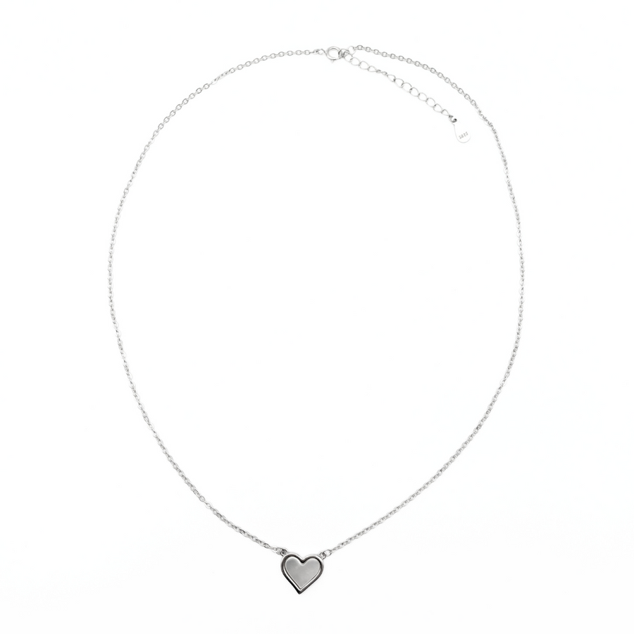 Mother of Pearl Heart Chain Set Free Size