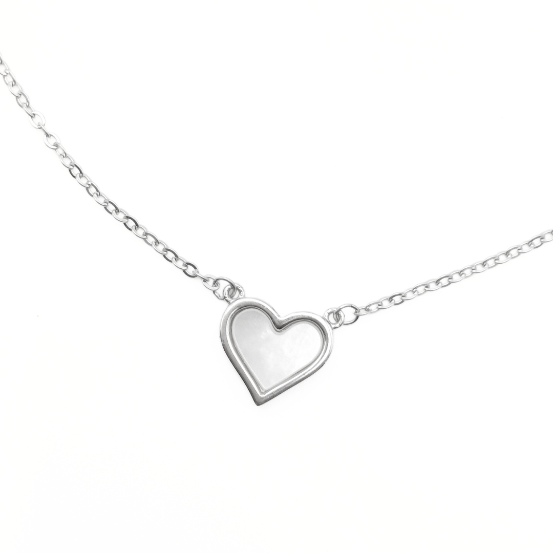 Mother of Pearl Heart Chain Set 2.47 g
