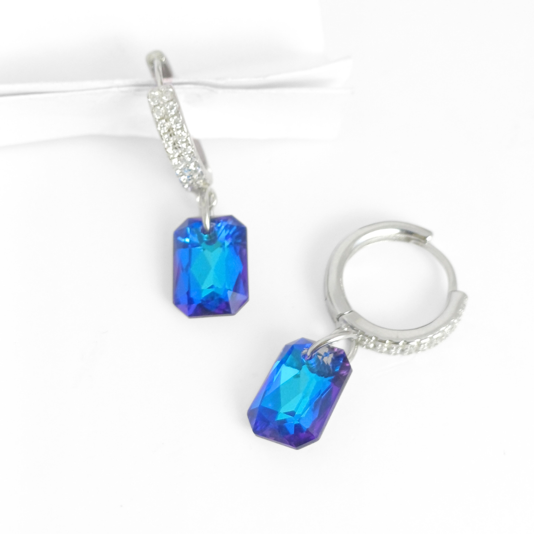 Mystic Crystal Hoop Earrings Free Size