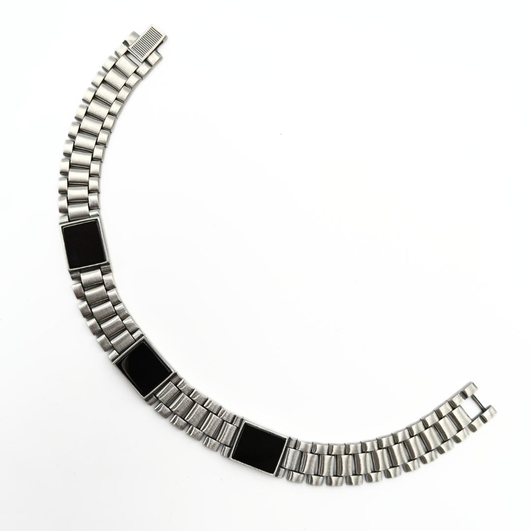 Obsidian Rail Bracelet 229 mm