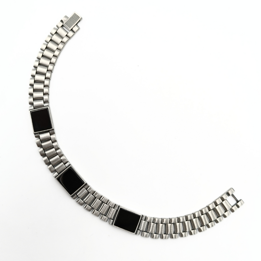 Obsidian Rail Bracelet 229 mm