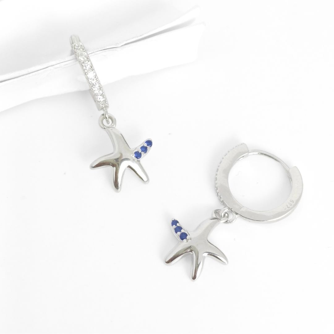 Ocean Star Hoop Earrings Free Size