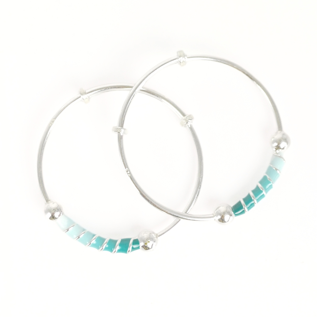 Ombre Ocean Baby Bangles Adjustable / 14.11 g