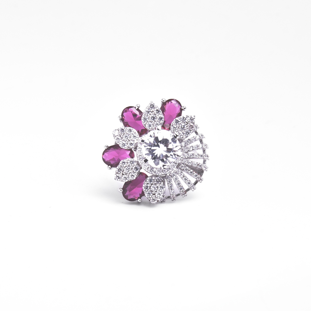 Orchid Bloom Ring Free Size / 8.05 g