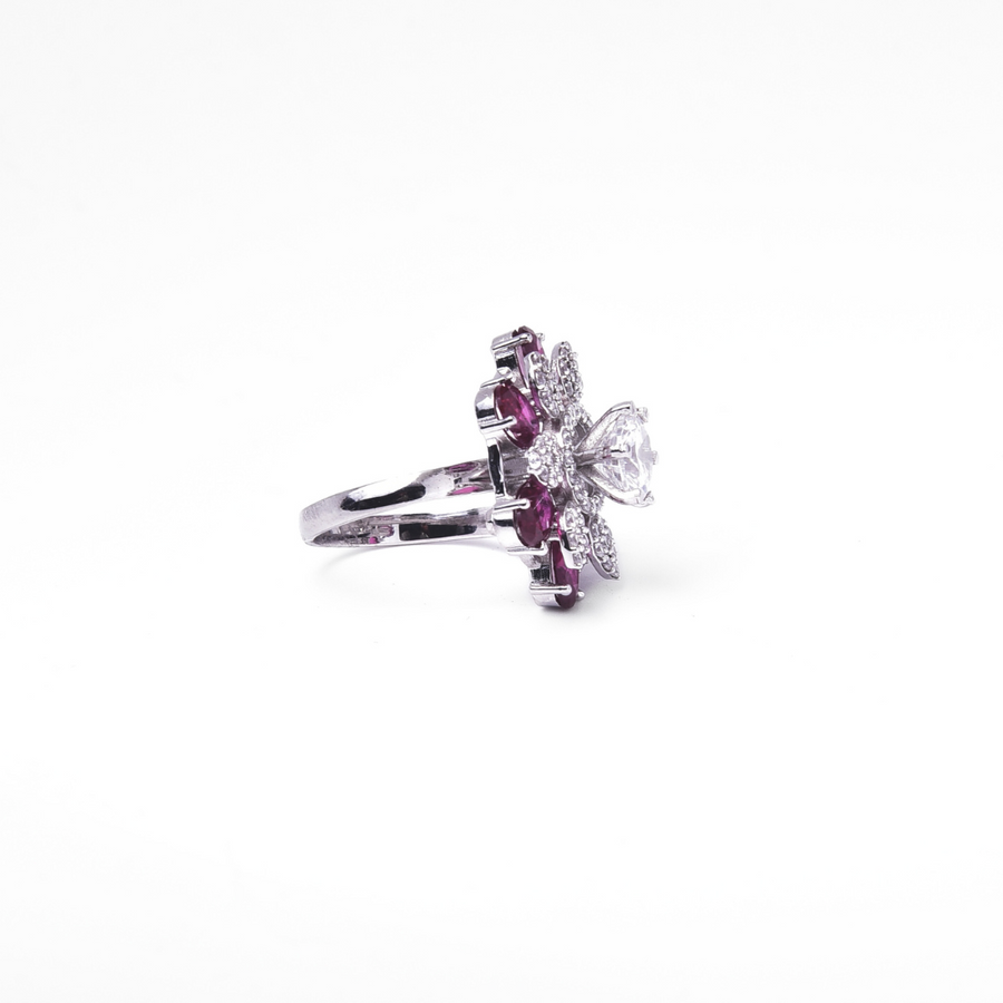 Orchid Bloom Ring Free Size / 8.05 g