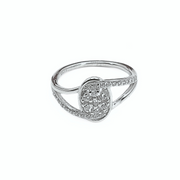 Oval Sparkle Ring 10 mm / 1.86 g