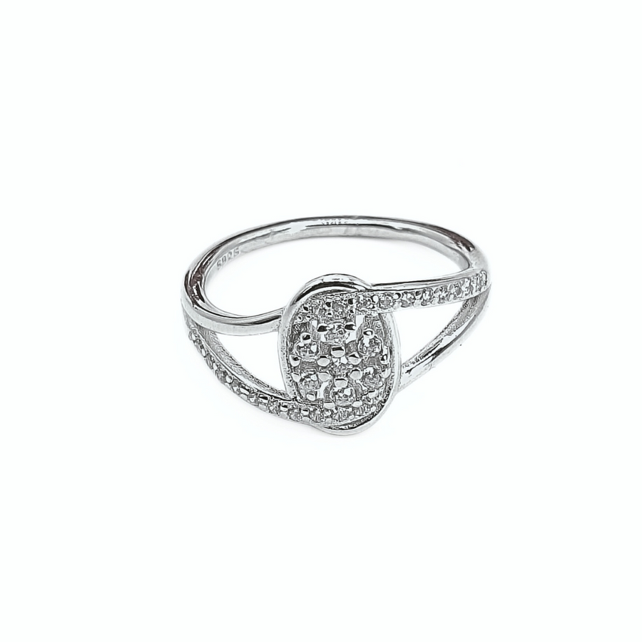 Oval Sparkle Ring 10 mm / 1.86 g