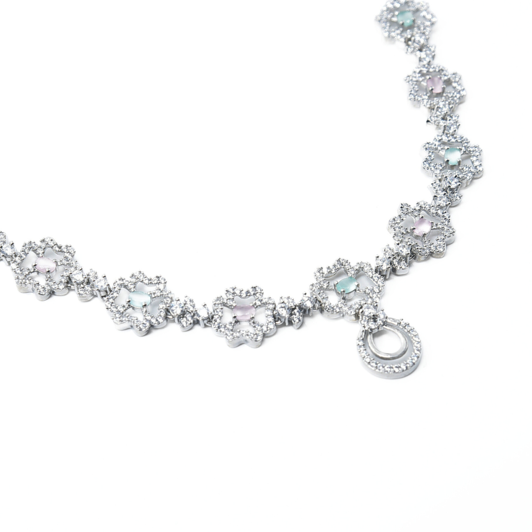 Pastel Petal Harmony Necklace Set 27.93 g