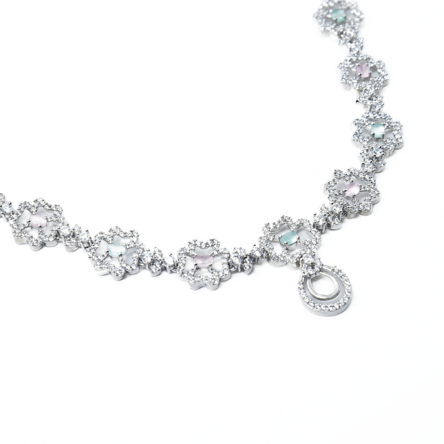 Pastel Petal Harmony Necklace Set 27.93 g