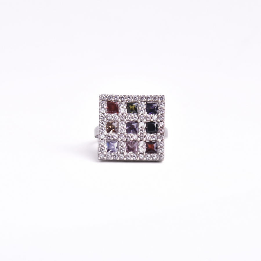 Patchwork Prism Ring Free Size