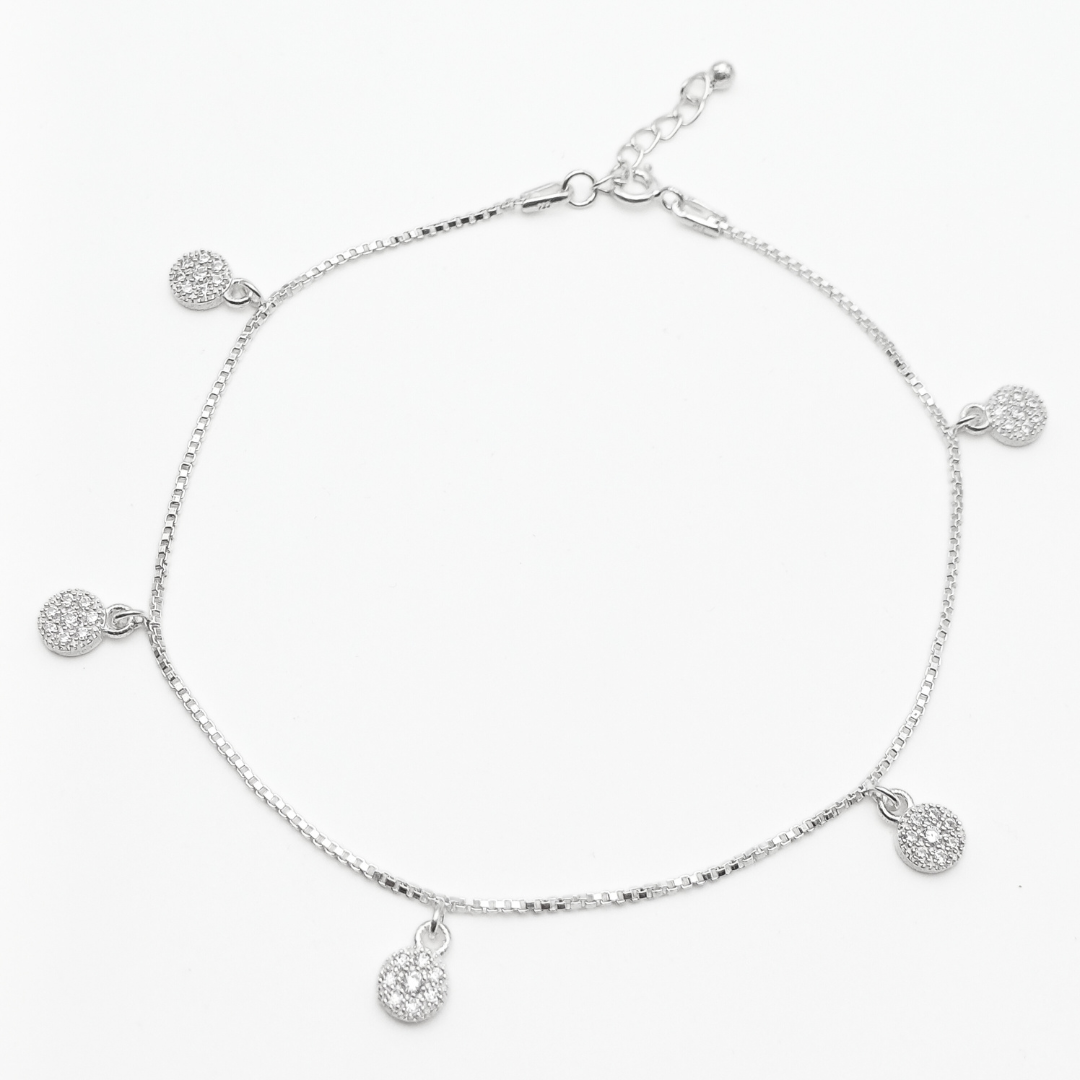 Pave Petal Sparkle Anklet 254 mm / 5.11 g