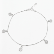 Pave Petal Sparkle Anklet 254 mm / 5.11 g