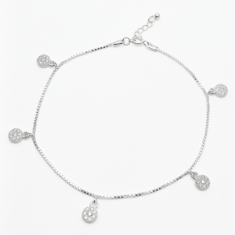 Pave Petal Sparkle Anklet 254 mm / 5.11 g