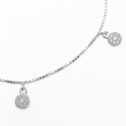 Pave Petal Sparkle Anklet 254 mm / 5.11 g