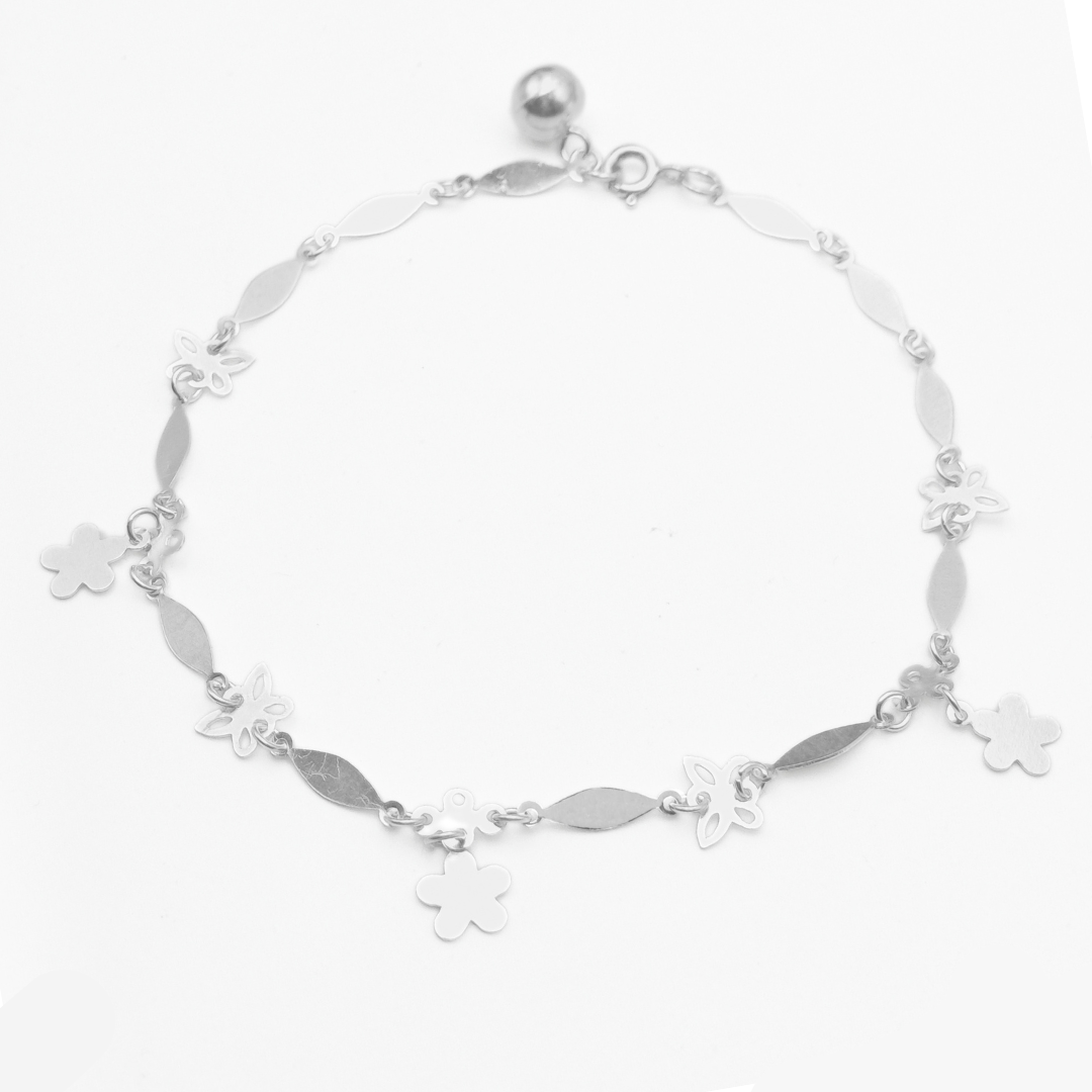 Petal & Leaf Whisper Anklet 254 mm / 4.94 g