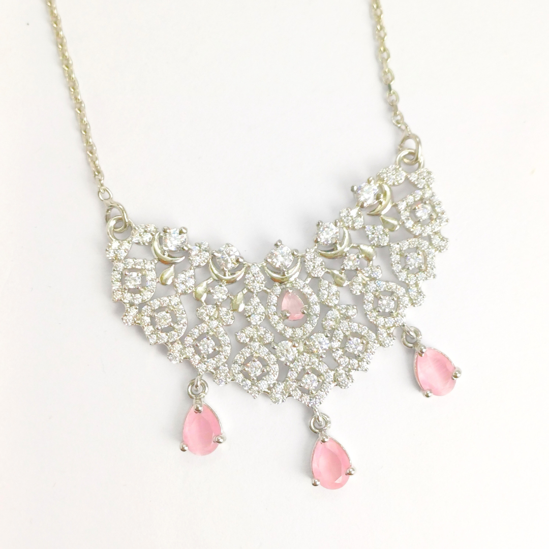 Pink Blossom Necklace Set 18.12 g
