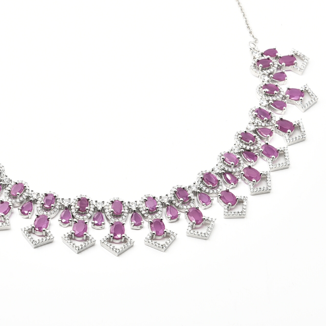 Radiant Cascade Necklace Set 54.07 g