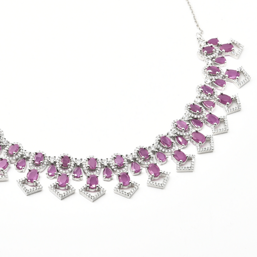 Radiant Cascade Necklace Set 54.07 g