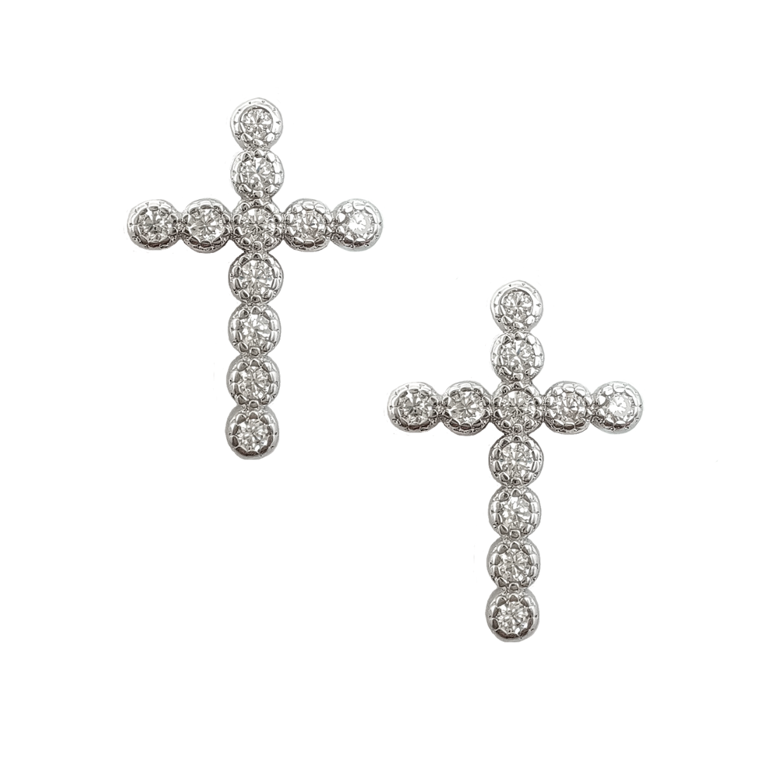 Radiant Cross Studs Free Size