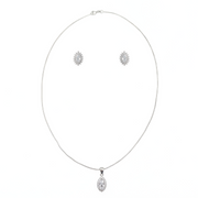 Radiant Oval Halo Chain Set 9.56 g