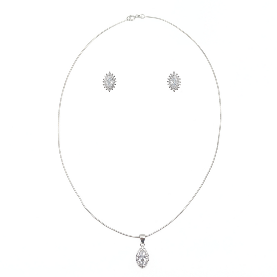 Radiant Oval Halo Chain Set 9.56 g
