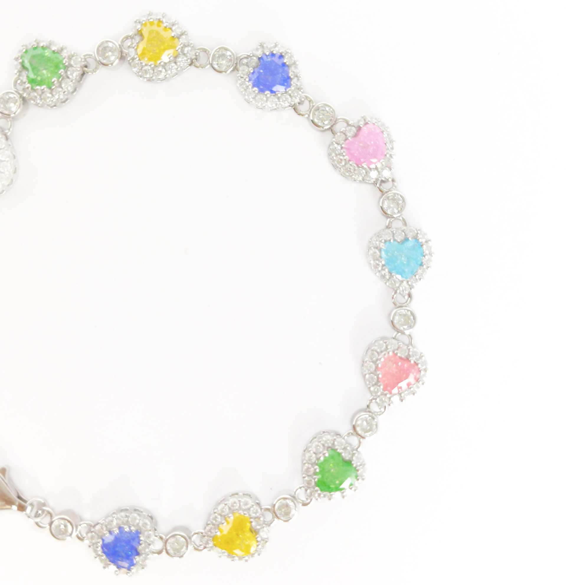 Rainbow Hearts Bracelet Adjustable / 12.08 g