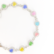 Rainbow Hearts Bracelet Adjustable / 12.08 g