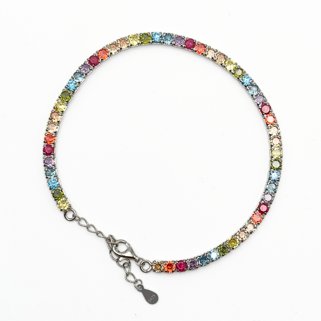 Rainbow Tennis Bracelet 178 mm / 6.14 g