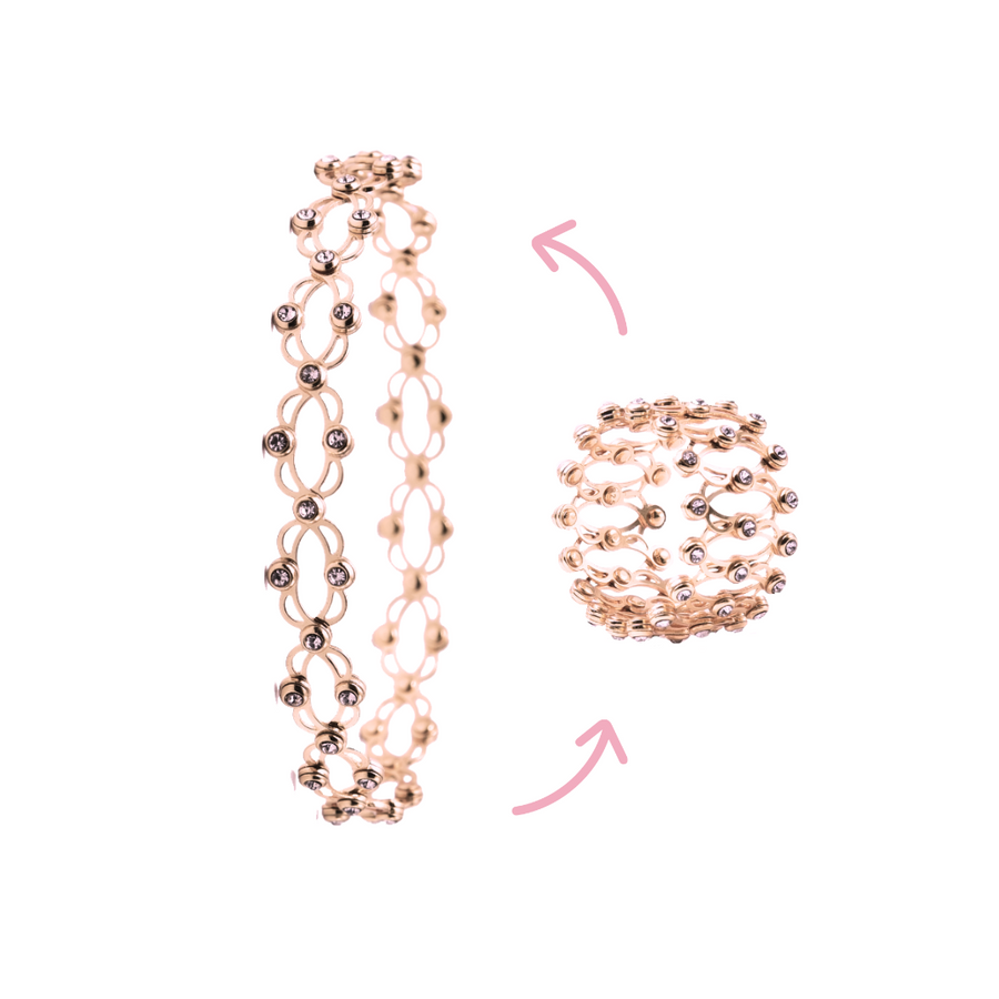 Rose Gold Metamorphosis Ring Bracelet Free Size / 10.19 g